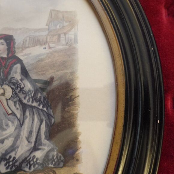 Leroy Imp Paris Oval Framed Print La Mode Illustree Bureaux Du Journal - Picture 5 of 15